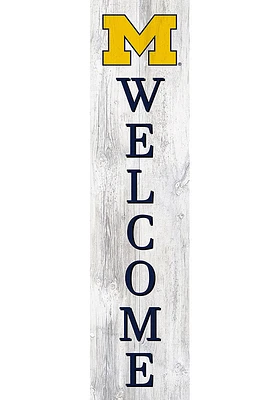Michigan Wolverines 48 Inch Welcome Leaner Sign - Blue