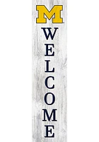 Michigan Wolverines 48 Inch Welcome Leaner Sign - Blue