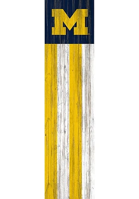 Michigan Wolverines 48 Inch Flag Leaner Sign - Blue