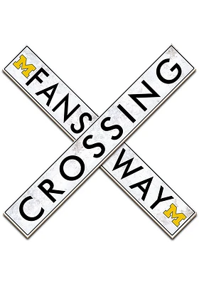 Michigan Wolverines 48 Inch Fans Way Crossing Wall Art - Blue
