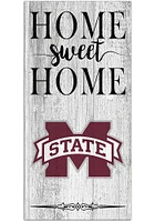Mississippi State Bulldogs Home Sweet Home Whitewashed Sign - Maroon