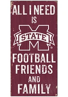 Mississippi State Bulldogs Football Friends and Family Sign - Maroon