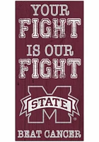 Mississippi State Bulldogs Your Fight is Our Fight Sign - Maroon