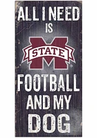 Mississippi State Bulldogs Football and My Dog Sign - Maroon