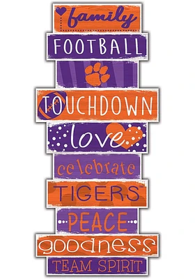 Clemson Tigers Celebrations Stack 24 Inch Sign - Orange