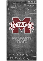 Mississippi State Bulldogs Chalk Playbook Sign - Maroon