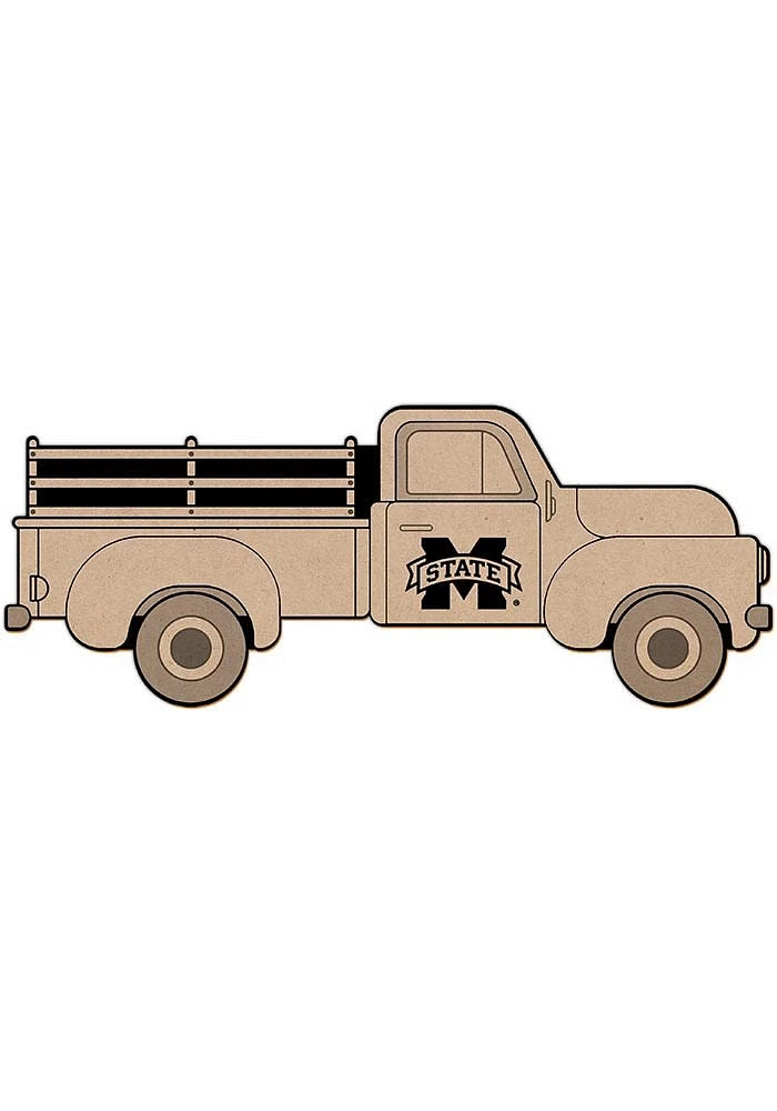 Mississippi State Bulldogs Truck Coloring Sign - Maroon