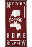 Mississippi State Bulldogs Coordinate Sign - Maroon