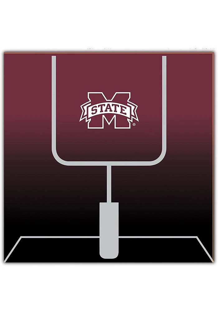 Mississippi State Bulldogs Goal Gradient Sign - Maroon