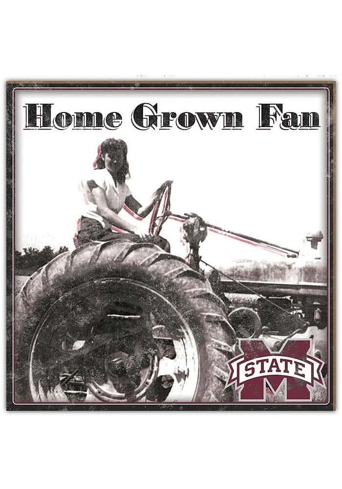 Mississippi State Bulldogs Aluminum Can Sign - Maroon