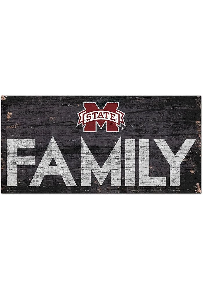 Mississippi State Bulldogs Family 6x12 Sign - Maroon