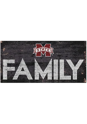 Mississippi State Bulldogs Family 6x12 Sign - Maroon