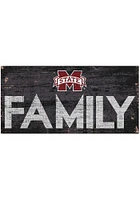 Mississippi State Bulldogs Family 6x12 Sign - Maroon