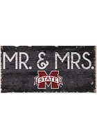 Mississippi State Bulldogs Mr and Mrs Sign - Maroon