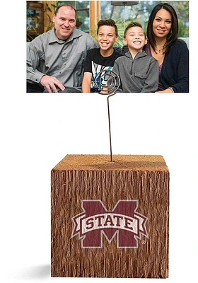 Mississippi State Bulldogs Block Spiral Photo Holder Maroon Desk Accessory