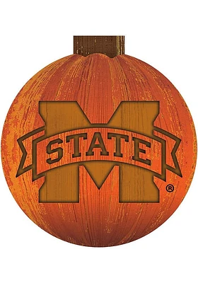 Mississippi State Bulldogs Halloween Pumpkin Sign - Maroon