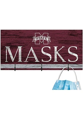 Mississippi State Bulldogs Team Color Mask Holder Sign - Maroon
