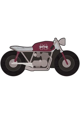 Mississippi State Bulldogs Motorcycle Cutout Sign - Maroon