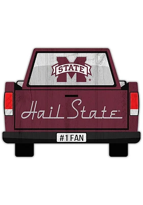 Mississippi State Bulldogs Truck Back Cutout Sign - Maroon