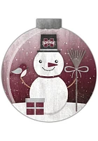 Mississippi State Bulldogs Snowglobe 12 Inch Sign - Maroon