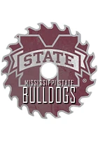 Mississippi State Bulldogs Rust Circular Saw Sign - Maroon