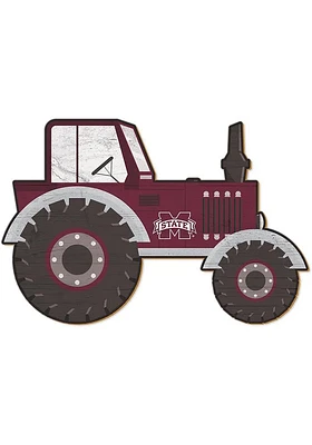 Mississippi State Bulldogs Tractor Cutout Sign - Maroon