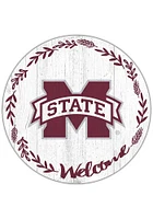 Mississippi State Bulldogs Welcome Circle Sign - Maroon