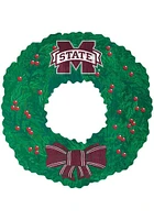 Mississippi State Bulldogs Team Wreath 16 Inch Sign - Maroon