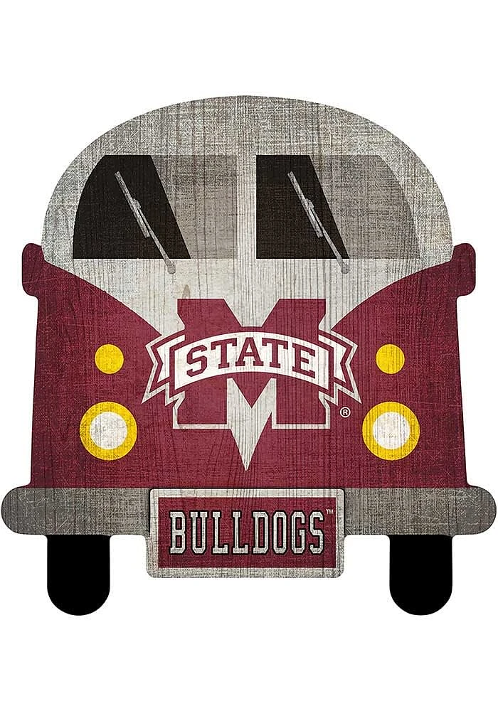 Mississippi State Bulldogs Team Bus Sign - Maroon
