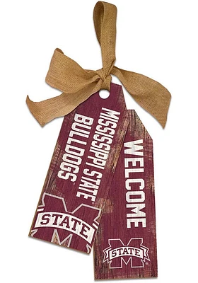 Mississippi State Bulldogs Team Tags Sign - Maroon