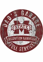 Mississippi State Bulldogs Dads Garage Sign - Maroon