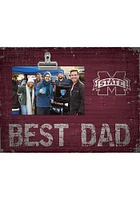 Mississippi State Bulldogs Best Dad Clip Picture Frame - Maroon