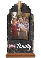 Mississippi State Bulldogs Family Clothespin Sign - Maroon