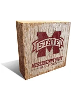Mississippi State Bulldogs Logo Block Sign - Maroon