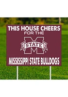 Mississippi State Bulldogs This House Cheers For Yard Sign - Maroon