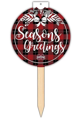 Mississippi State Bulldogs Seasons Greetings Sign - Maroon