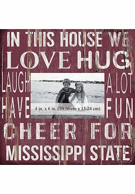 Mississippi State Bulldogs In This House 10x10 Picture Frame - Maroon