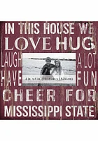 Mississippi State Bulldogs In This House 10x10 Picture Frame - Maroon