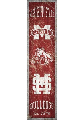 Mississippi State Bulldogs Heritage Banner 6x24 Sign - Maroon