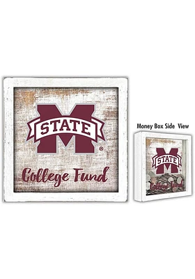 Mississippi State Bulldogs College Fund Box Sign - Maroon
