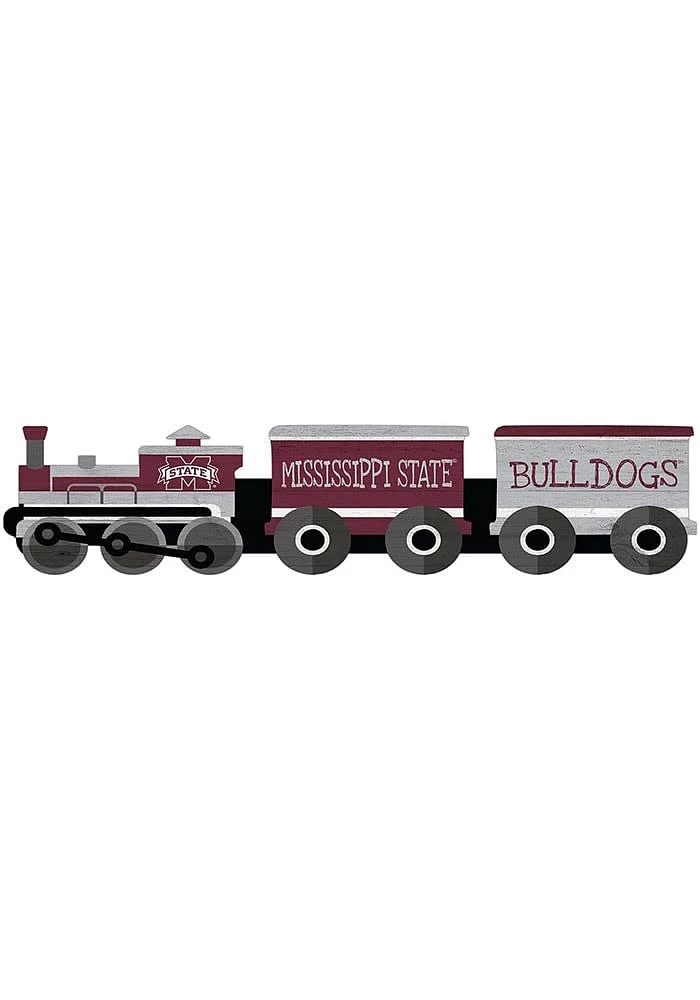 Mississippi State Bulldogs Train Cutout Sign - Maroon