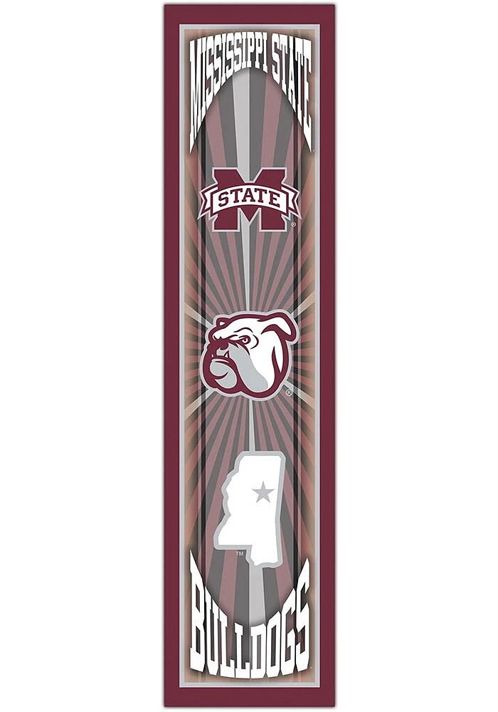 Mississippi State Bulldogs Throwback Sign - Maroon