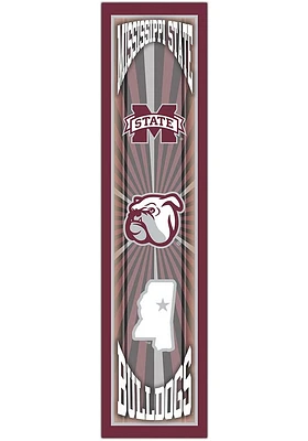 Mississippi State Bulldogs Throwback Sign - Maroon