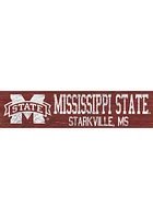 Mississippi State Bulldogs 6x24 Sign - Maroon