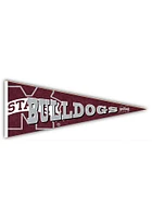 Mississippi State Bulldogs Wood Pennant Sign - Maroon