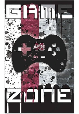 Mississippi State Bulldogs Grunge Game Zone Sign - Maroon