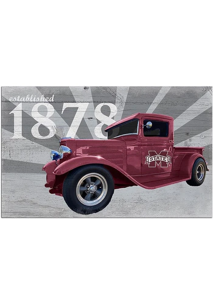 Mississippi State Bulldogs Established Truck Sign - Maroon