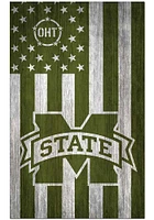 Mississippi State Bulldogs 11x19 OHT Military Flag Sign - Maroon