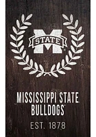 Mississippi State Bulldogs Laurel Wreath Sign - Maroon