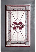 Mississippi State Bulldogs Stained Glass Sign - Maroon